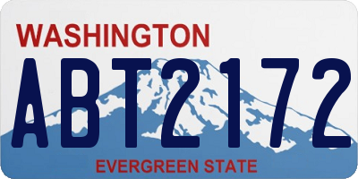 WA license plate ABT2172