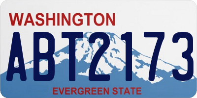 WA license plate ABT2173