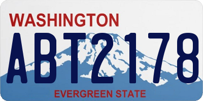 WA license plate ABT2178