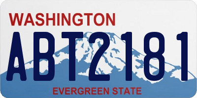 WA license plate ABT2181