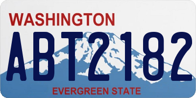 WA license plate ABT2182