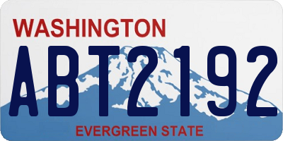 WA license plate ABT2192