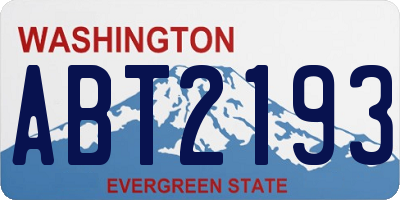 WA license plate ABT2193