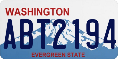 WA license plate ABT2194