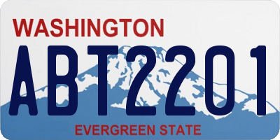 WA license plate ABT2201