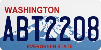 WA license plate ABT2208