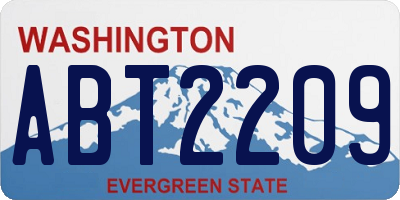 WA license plate ABT2209