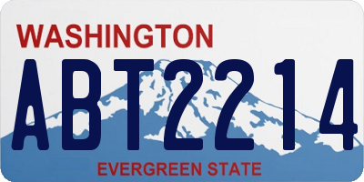 WA license plate ABT2214