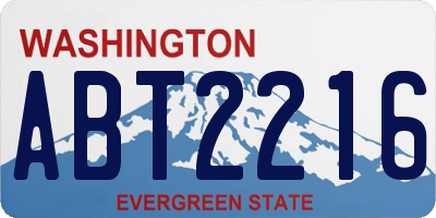 WA license plate ABT2216