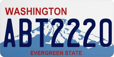 WA license plate ABT2220