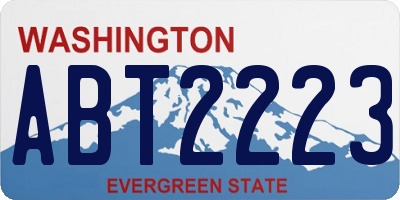WA license plate ABT2223
