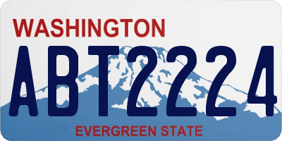 WA license plate ABT2224