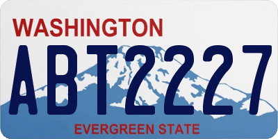 WA license plate ABT2227