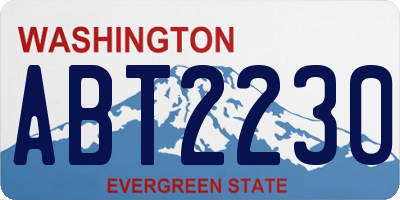 WA license plate ABT2230