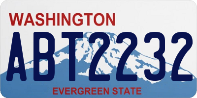 WA license plate ABT2232