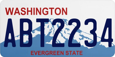 WA license plate ABT2234