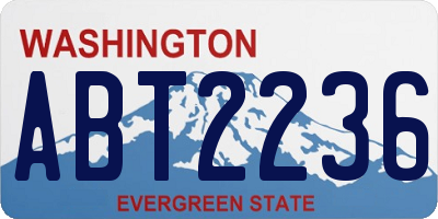 WA license plate ABT2236