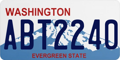 WA license plate ABT2240