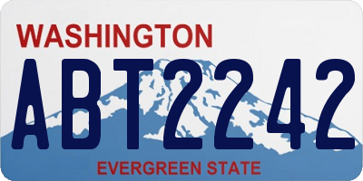 WA license plate ABT2242