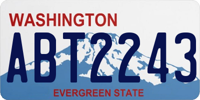 WA license plate ABT2243