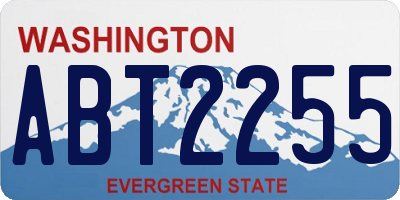 WA license plate ABT2255