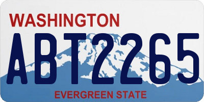 WA license plate ABT2265