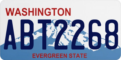 WA license plate ABT2268