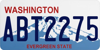 WA license plate ABT2275