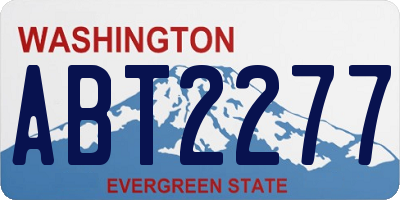 WA license plate ABT2277