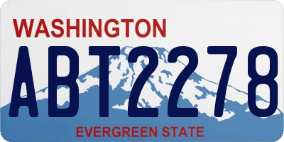 WA license plate ABT2278