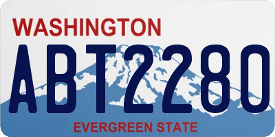 WA license plate ABT2280