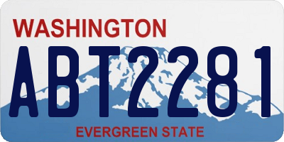 WA license plate ABT2281