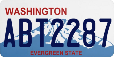WA license plate ABT2287