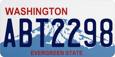 WA license plate ABT2298