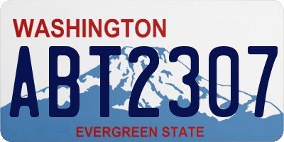 WA license plate ABT2307