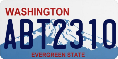 WA license plate ABT2310