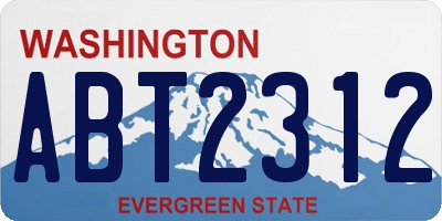 WA license plate ABT2312