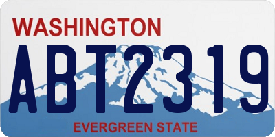 WA license plate ABT2319