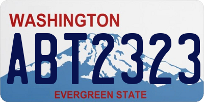 WA license plate ABT2323