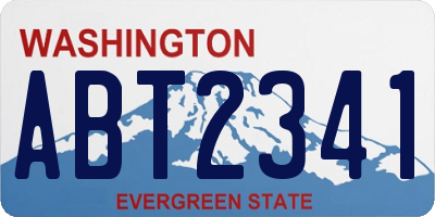 WA license plate ABT2341