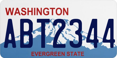 WA license plate ABT2344