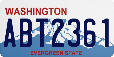 WA license plate ABT2361