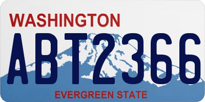 WA license plate ABT2366