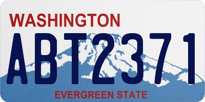 WA license plate ABT2371