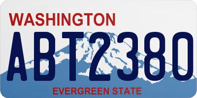 WA license plate ABT2380