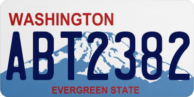 WA license plate ABT2382