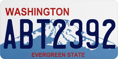 WA license plate ABT2392