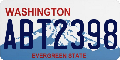 WA license plate ABT2398