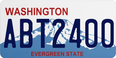 WA license plate ABT2400