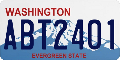 WA license plate ABT2401
